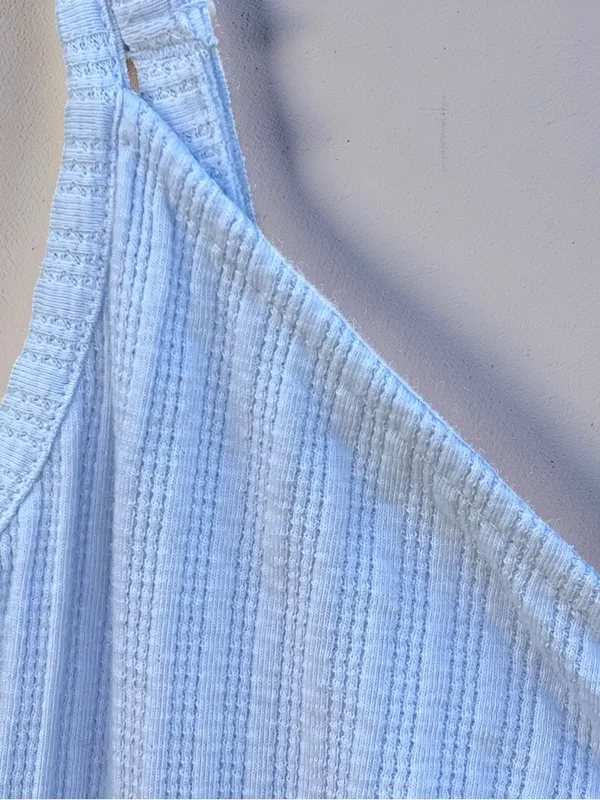 Aerie At the Barre Light Blue Tiered Mini Dress Size Medium - Image 10