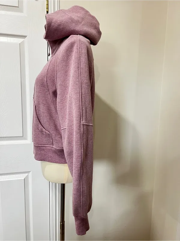 Lululemon Scuba Oversized Half-Zip Hoodie Heathered Pink Taupe Size XS/S Fleece - Image 8