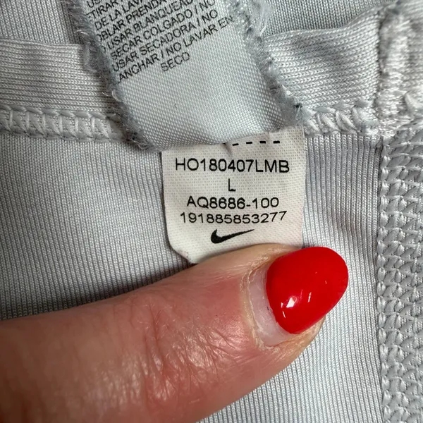 Nike Large Indy Sports Bra Light Grey Dri-FIT Strappy AQ8686-100 Activewear - Image 10