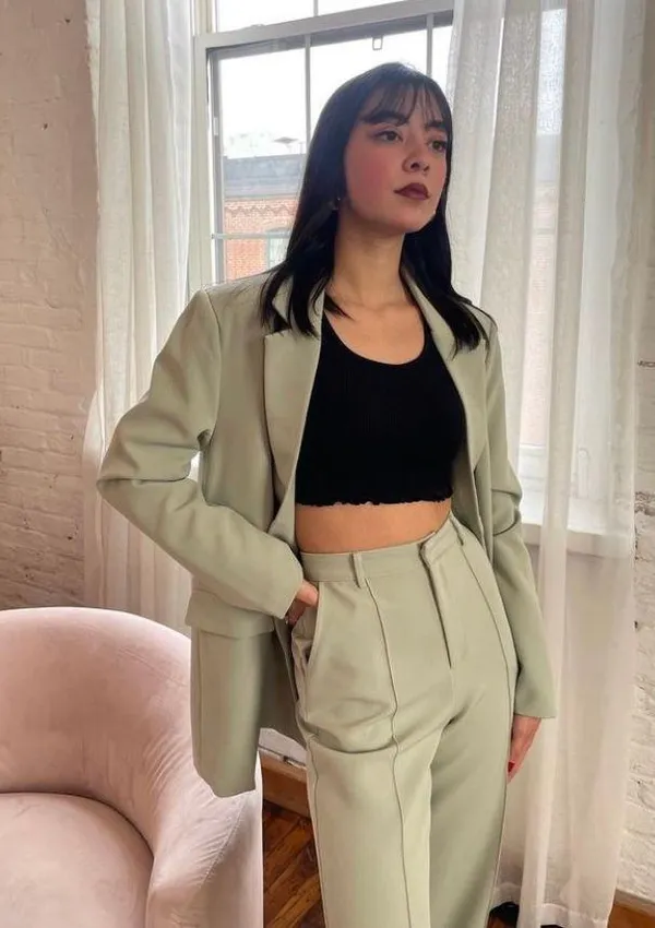 Mint Green Trousers Size M - Image 3