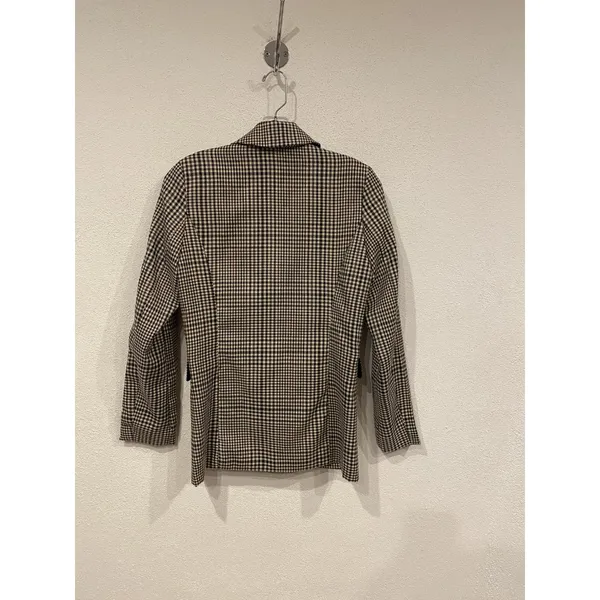 Princess Polly Tan Black Houndstooth Double-Breasted Blazer - Image 4