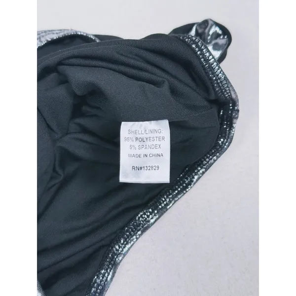 Superdown Nadia Metallic Bodysuit Size S Silver Festival Rave Club Disco Party - Image 10