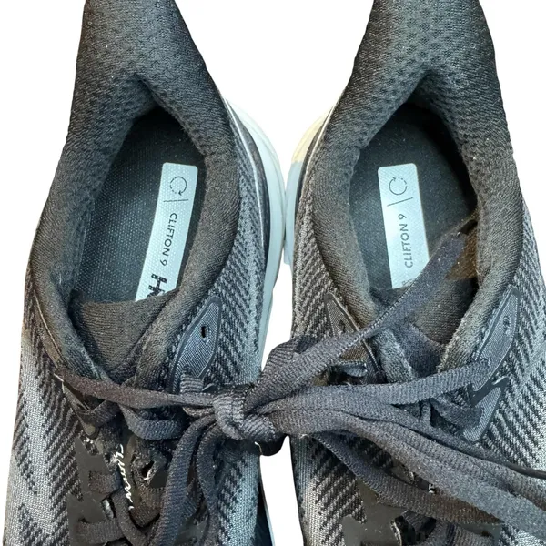 Hoka One One Clifton 9 Shoes Womens Size 9.5 Black Mesh Running Sneakers - Image 3