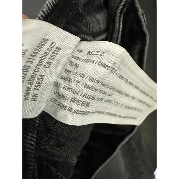 Abercrombie Fitch Curve Love Ultra High Rise Ankle Straight Jeans Black 00R‎ 24 - Image 7