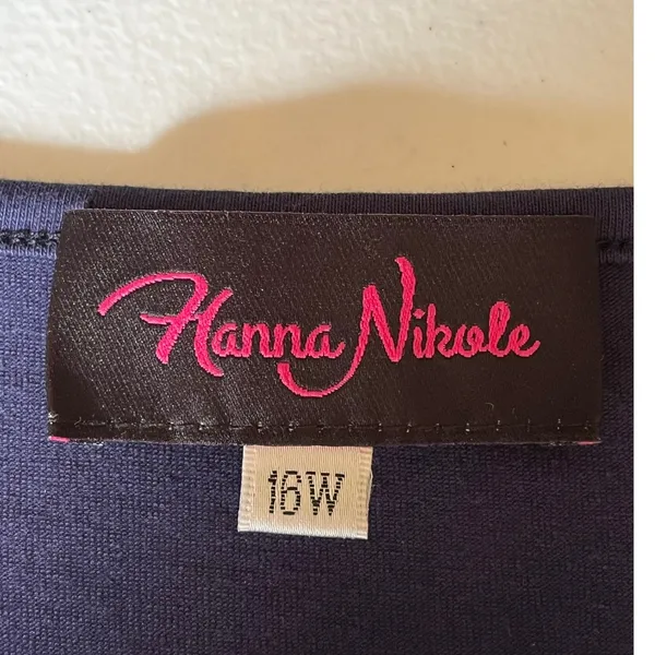 Hanna Nikole Plus Sz 16W Cotton Blend Preppy Cottagecore Casual Puff Eyelet Top - Image 2