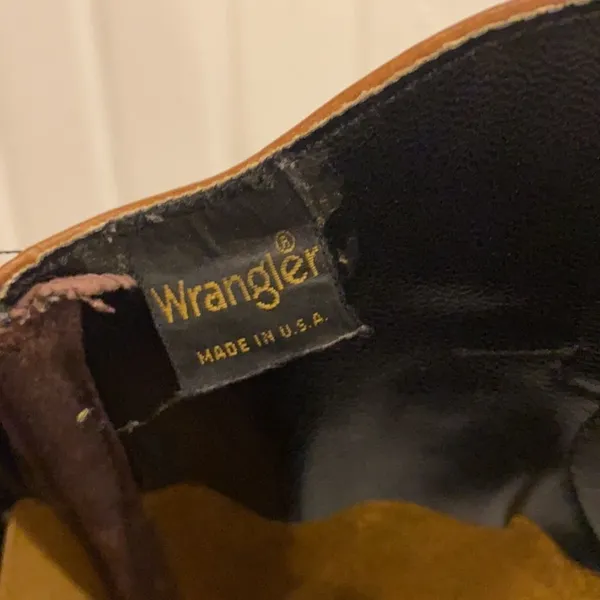 Vintage Wrangler Western Hippie Boots 70s‎ 80s Boho A8 - Image 12