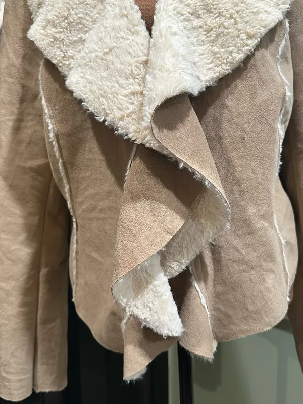 JouJou Tan Faux Shearling Jacket Size XL - Image 3