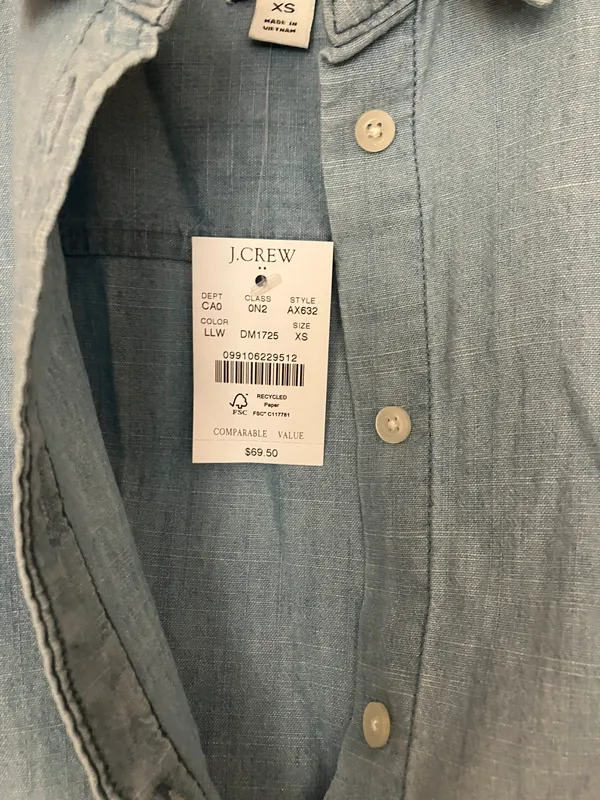 J. Crew Factory Chambray button-up shirt in signature fit - Image 6