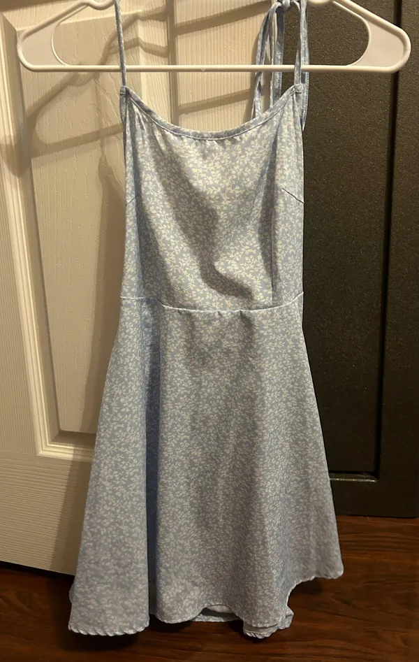 Baby Blue Floral Light Dress - Image 3
