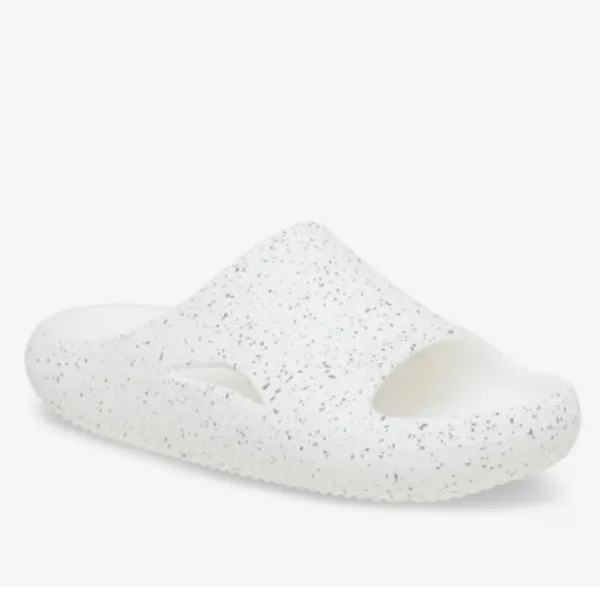 CROCS Mellow Recovery Speckle White and Black Slide Sandal W8‎ / M6 - Image 2