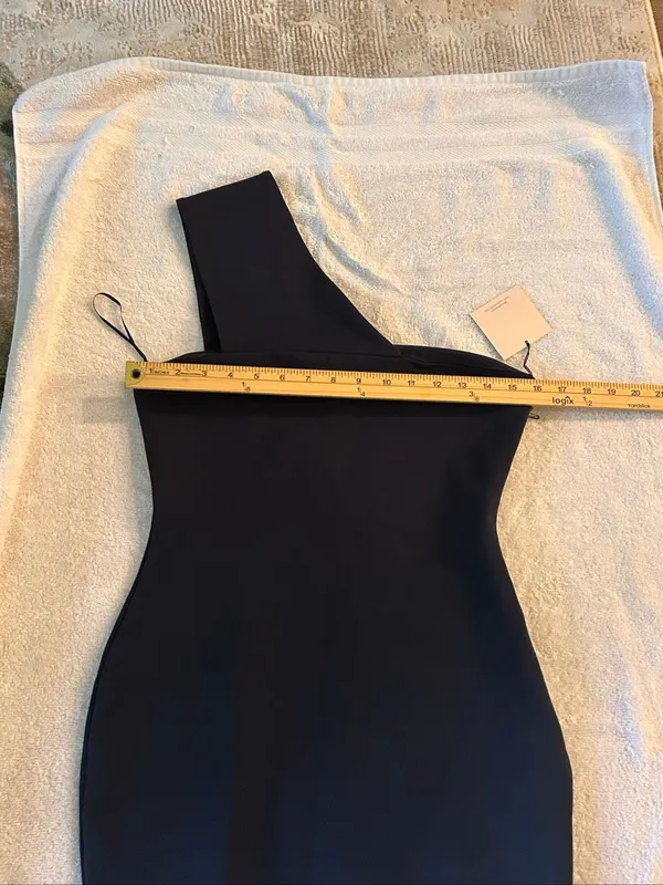NWT Superdown Rockie One Shoulder Mini Dress Navy Blue M Bodycon - Image 7