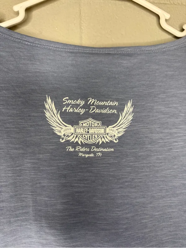 Harley Davidson Blue Graphic Long Sleeve T-Shirt Women’s Size XS NWT Y2K Biker - Image 4