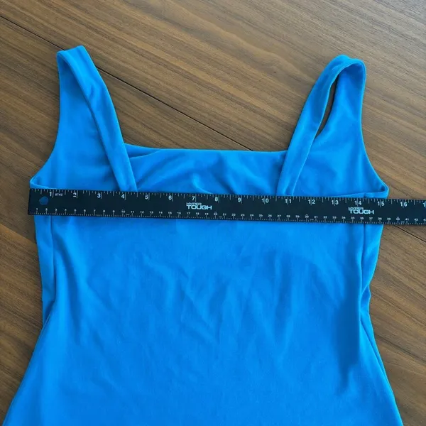 Susana Monaco Blue Essential Everyday Tank Top Square Neck Summer Top Size Large - Image 8
