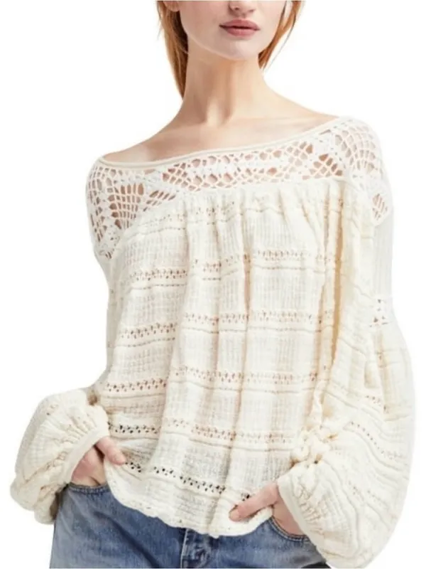 Free People Someday Crochet Sweater Size M - Image 6