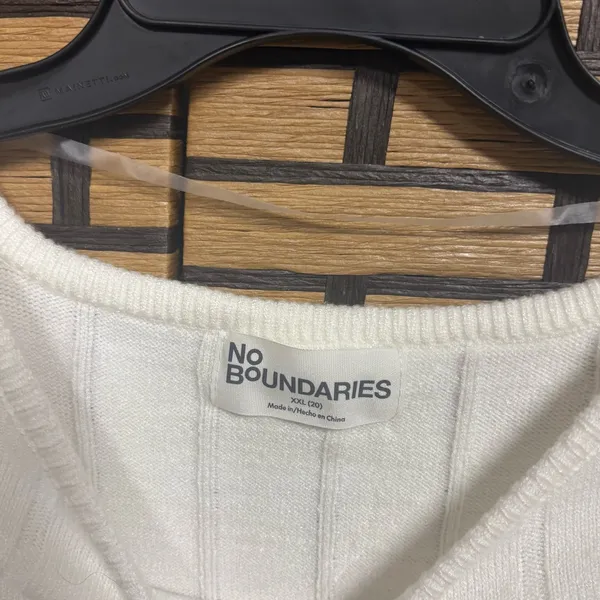 No Boundaries Ivory Ribbed Top Size XXL‎ - Image 5