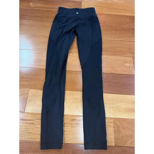 Lululemon All the Right Places Leggings Womens Black High Rise‎ Pockets 4 - Image 2