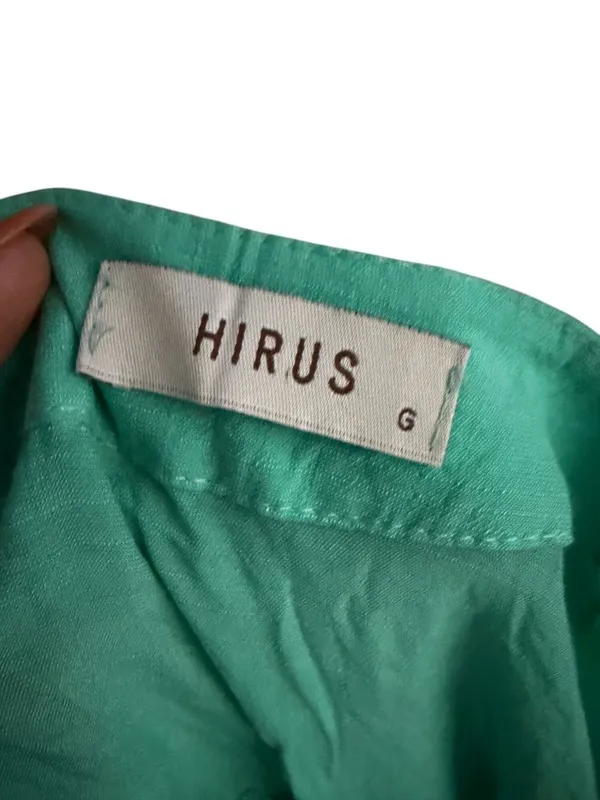 HIRUS Green Button Down Maxi Dress Size Large - Image 7