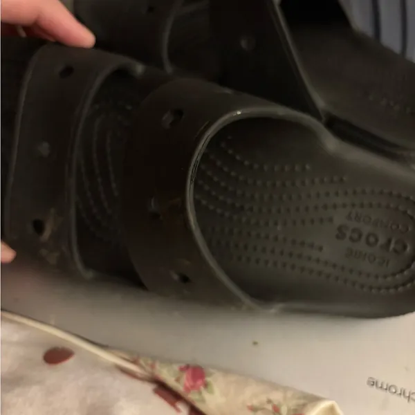 CROCS CLASSIC UNISEX BLACK DOUBLE-STRAP SANDA size 6 - Image 8
