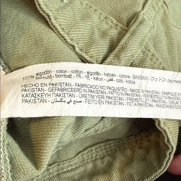 Zara Size 0 Women's Teen Girl Olive Green Women's Jeans BROKEN ZIPPER - Image 8