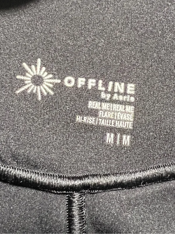 Offline by Aerie Black Real Me Flare Hi-Rise Pants Size Medium - Image 4