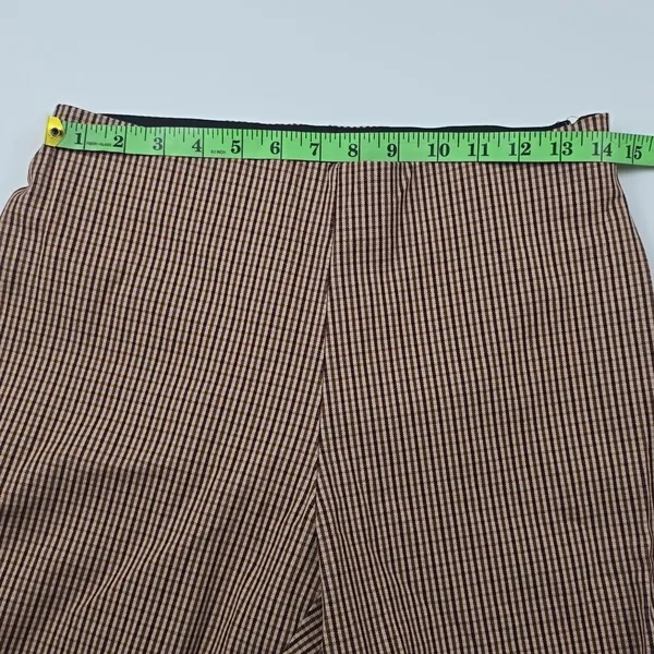 A New Day -1312 Bi-Stretch‎ Skinny Pants Houndstooth Tan Rust Women's size 8 - Image 7