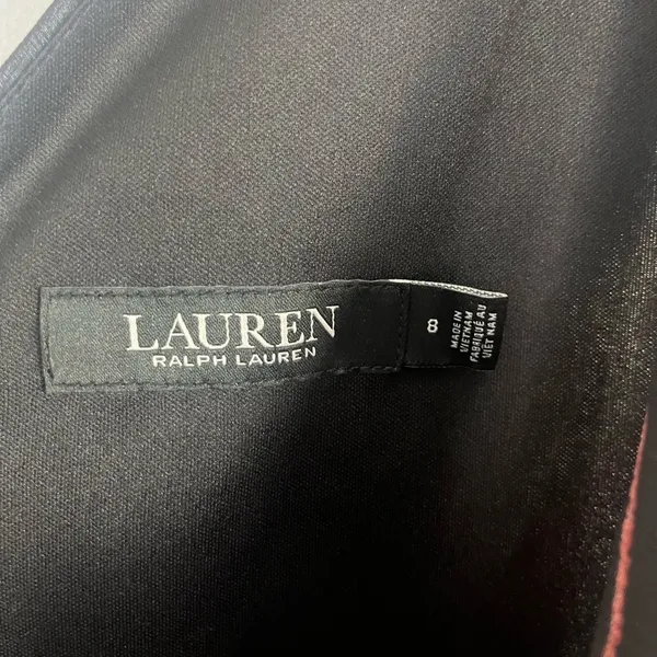 Lauren Ralph Lauren Womens Blanket Stripe Georgette Gown black Size 8 - Image 4