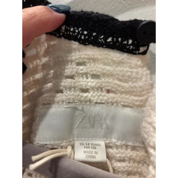 Zara Cute Crochet Halter Top with Floral Daisy Border. Size 13-14 years - Image 4