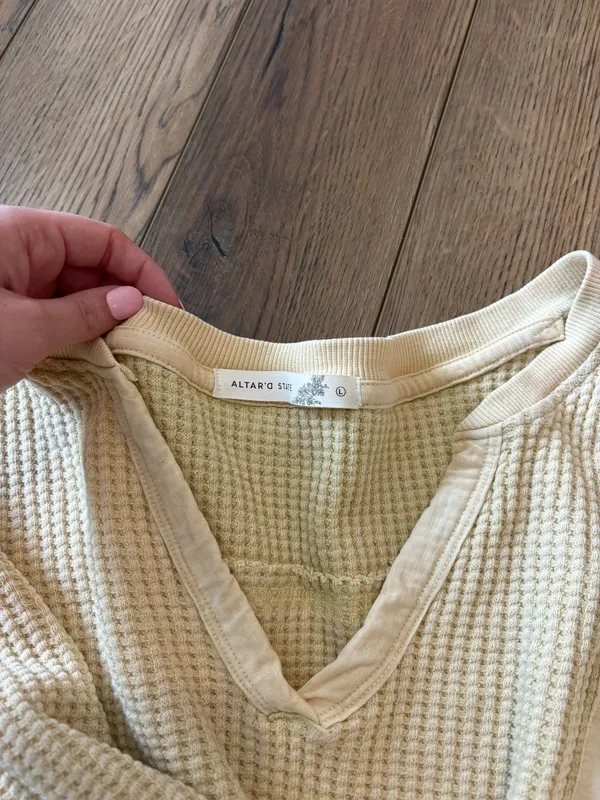 Altard state cropped waffle knit top - Image 2