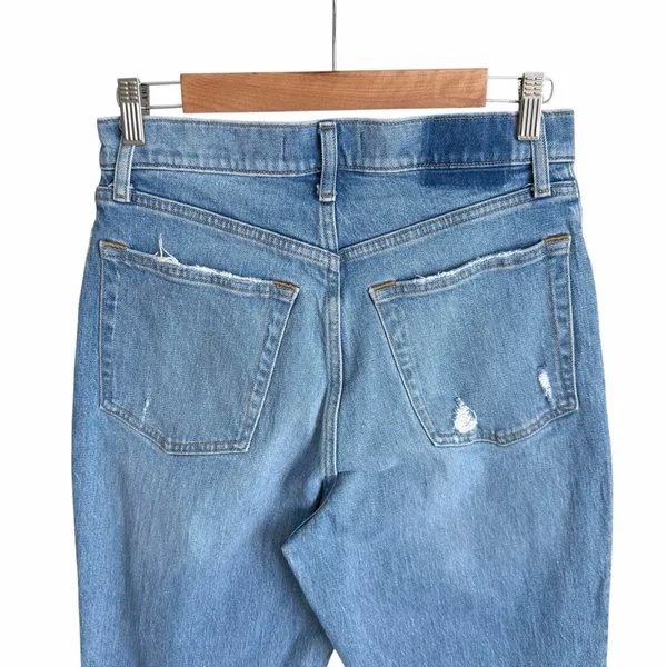 Abercrombie & Fitch The 90s Straight Ultra High Rise Criss Cross Jeans Size 30 - Image 8