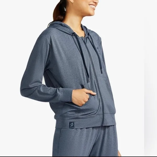 Peloton Blue Dreamblend Relaxed Full Zip Hoodie Sweathshirt - Image 2