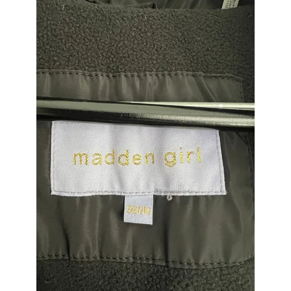 Madden Girl Black Long Hooded Puffer Winter Coat 2XL - Image 5