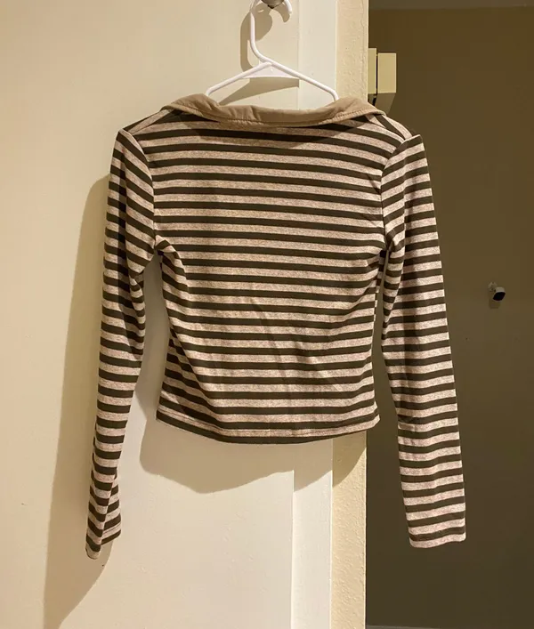 Cropped Stripe Top Layer Top Multi - Image 2
