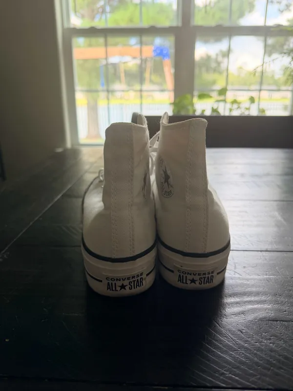 White High-Top Converse - Image 3