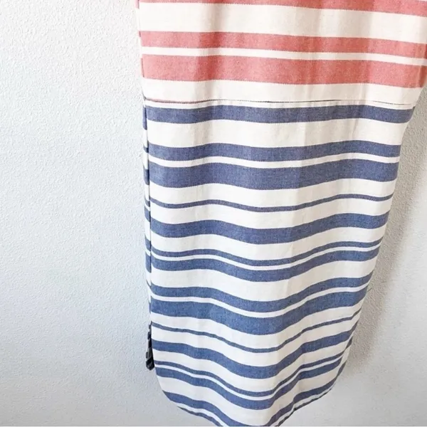 Tuckernuck Pomander Place Cleo Stripe Sunset Coastal Preppy Tie Waist Midi Dress - Image 7