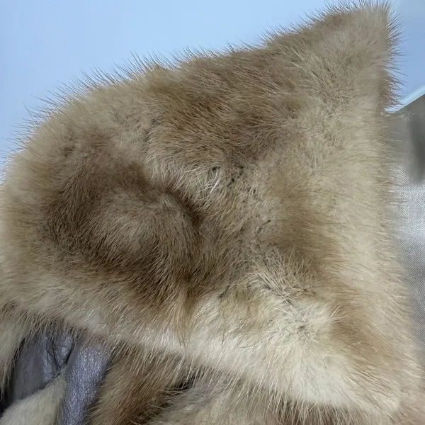 Vintage Max David Furs Genuine Mink Fur With Leather Trim Coat Women's‎ 20x34 - Image 10