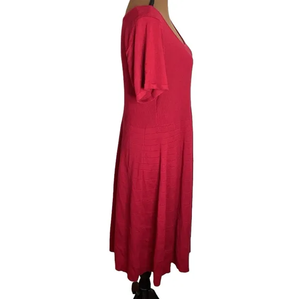 Torrid Mini Sweater Skater Dress in red size 2X - Image 4