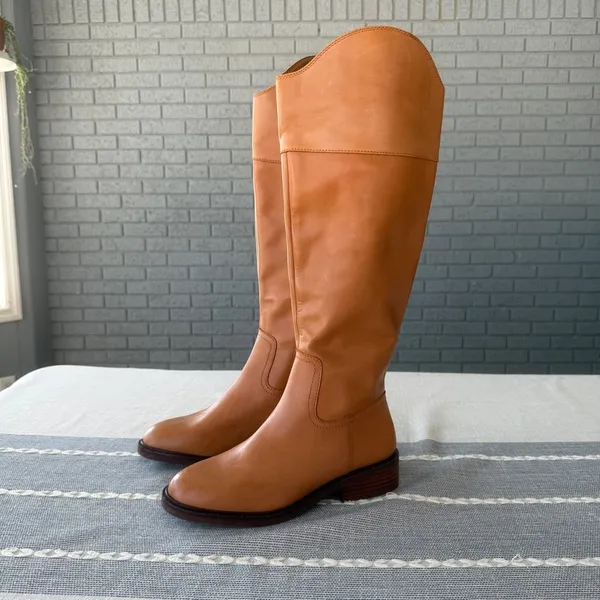 NWT Vince Camuto Alfella Boot Size 6.5 Wide Calf Knee High Equestrian Leather - Image 4