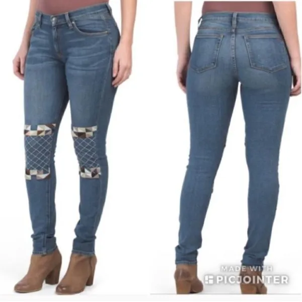 NWT Miss Me Blue Skinny Moto Jeans - Image 2