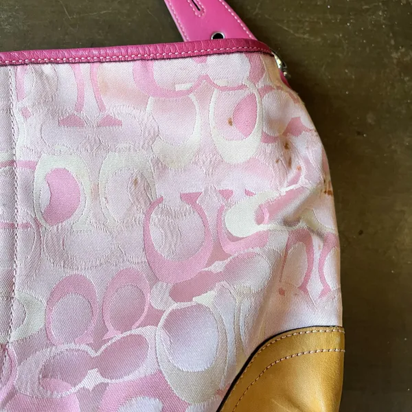 Vintage Coach Y2K Hobo Pink Optic Signature Large Soho Shoulder Bag 1851 From JP - Image 3