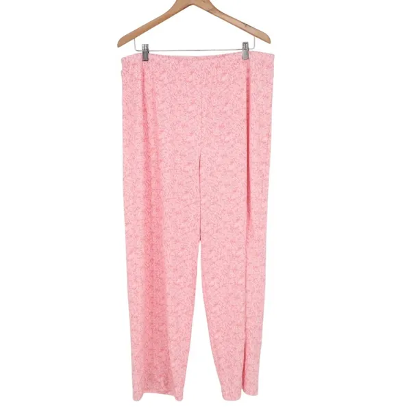 Charter Club Intimates Pajama Pants Womens XL Light Pink Ditsy Floral Print - Image 2