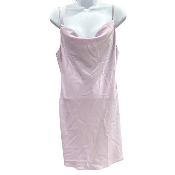 Urban Outfitters Mallory Cowl Slip‎ Dress Rose Lilac Size L Satin Purple - Image 2