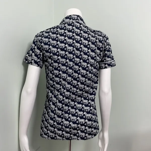 J. Crew Zebra 2 Piece Shorts Cotton Pajamas - Image 5
