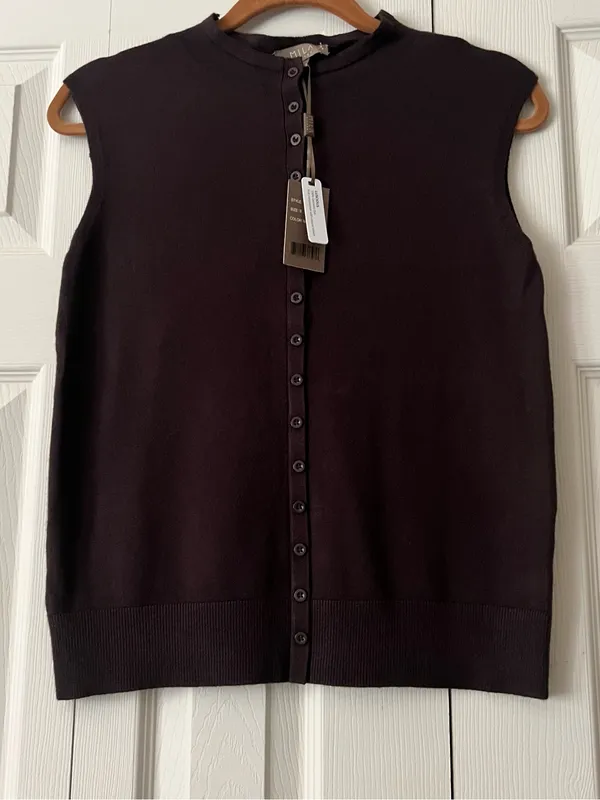 Milano Milano Knit Top in Deep Brown - Image 3