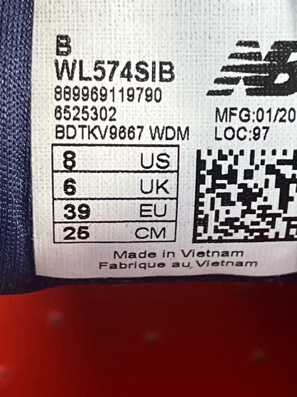 New Balance 574 WL574SIB Women’s Size 8 Mint Green Coral ENCAP Lifestyle Sneaker - Image 8