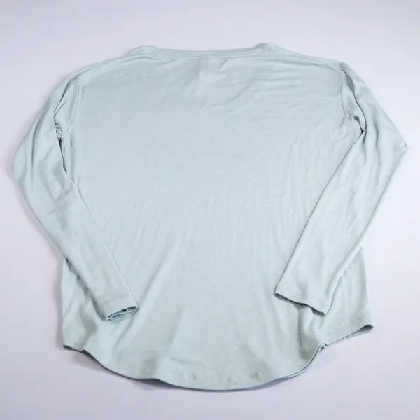 Athleta Cloudlight Rib Stratus Top Women S Teal‎ Blue Long Sleeve Scoop Neck Tee - Image 2