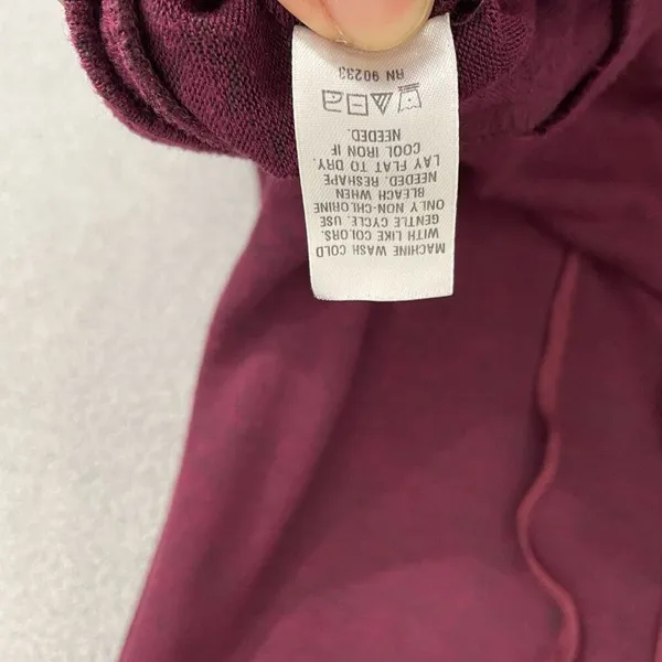 Brandy Melville Robin Hoodie Women OS Maroon Lightweight Pullover‎ - Image 5
