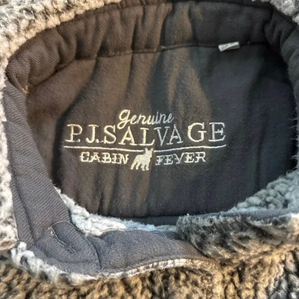 PJ Salvage Cabin Fever Soft Button Up Furry Fleece Shirt Jacket Shacket Size XS - Image 4