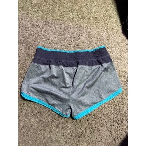 Activewear Womens Running Shorts Teal Grey Colorblock‎ Athletic Gym Shorts Small - Image 4