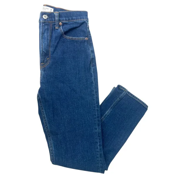 Abercrombie & Fitch 26 /2 Ultra High Rise 90s Straight Jean Dark Wash 29" Inseam - Image 3