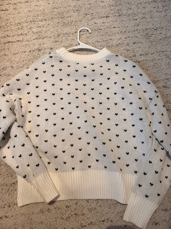 Francesca's Sweater Knit White - Image 3